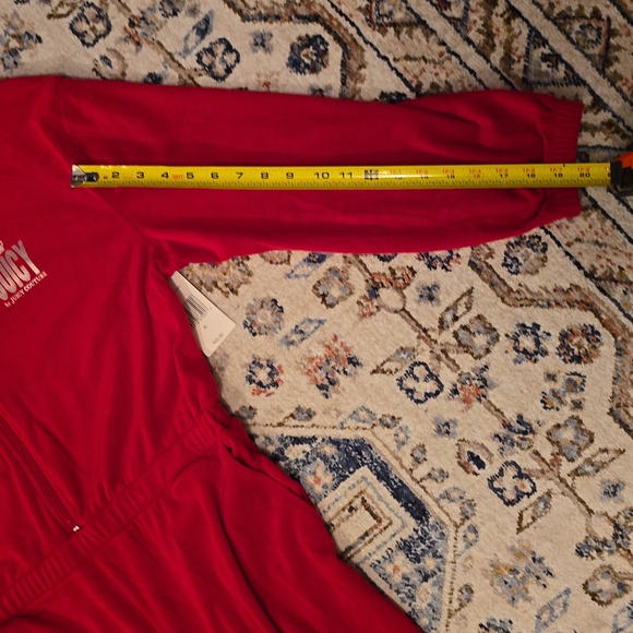 JUICY COUTURE WOMENS JUNIOR FUSCIA LONG SLEEVE VELVETEEN HOOD JUMP SUIT SIZE XL - Picture 12 of 16